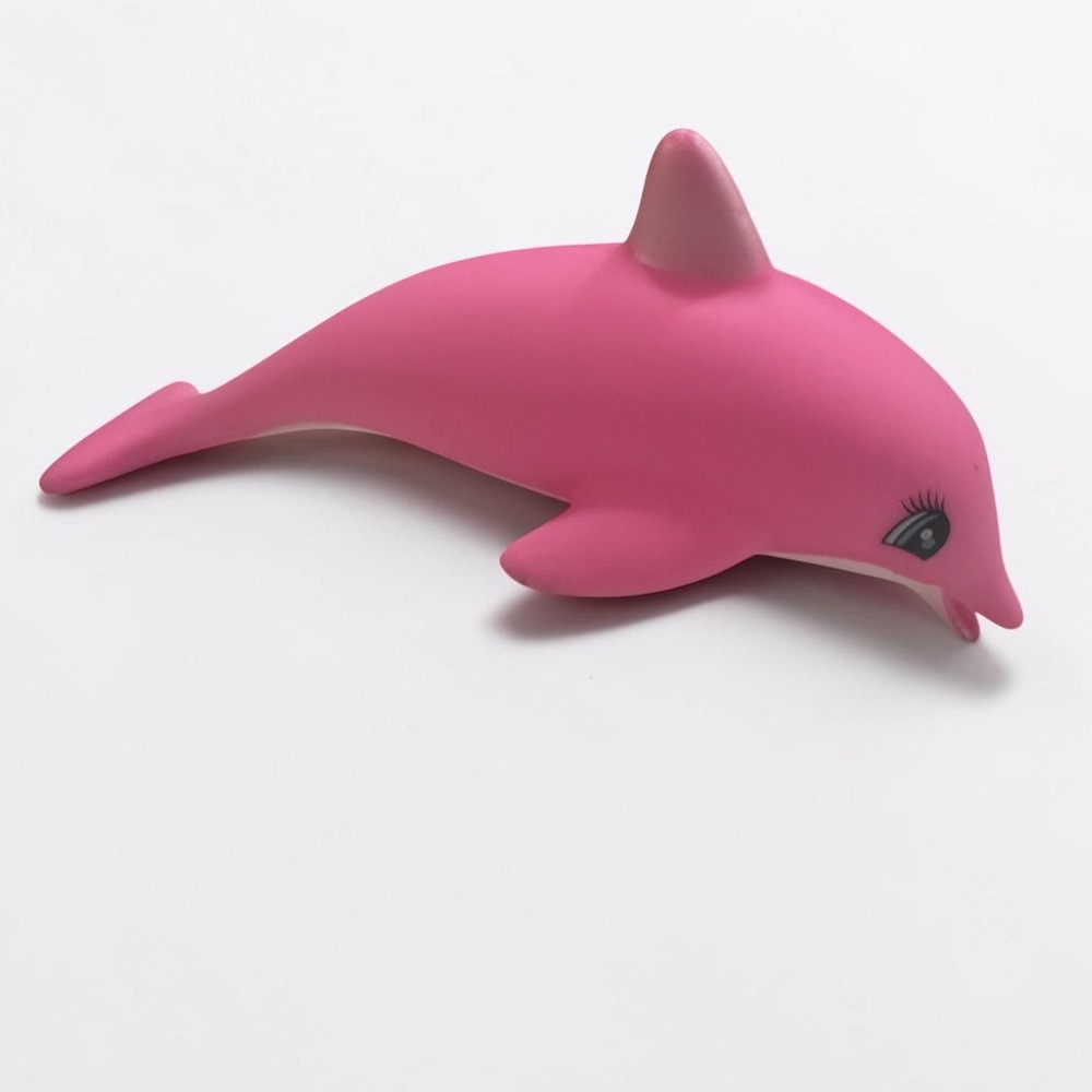 Vintage Simba Pink Dolphin Toy Figure Glitzy Fin Steffi Love Doll Accessory 7.5"